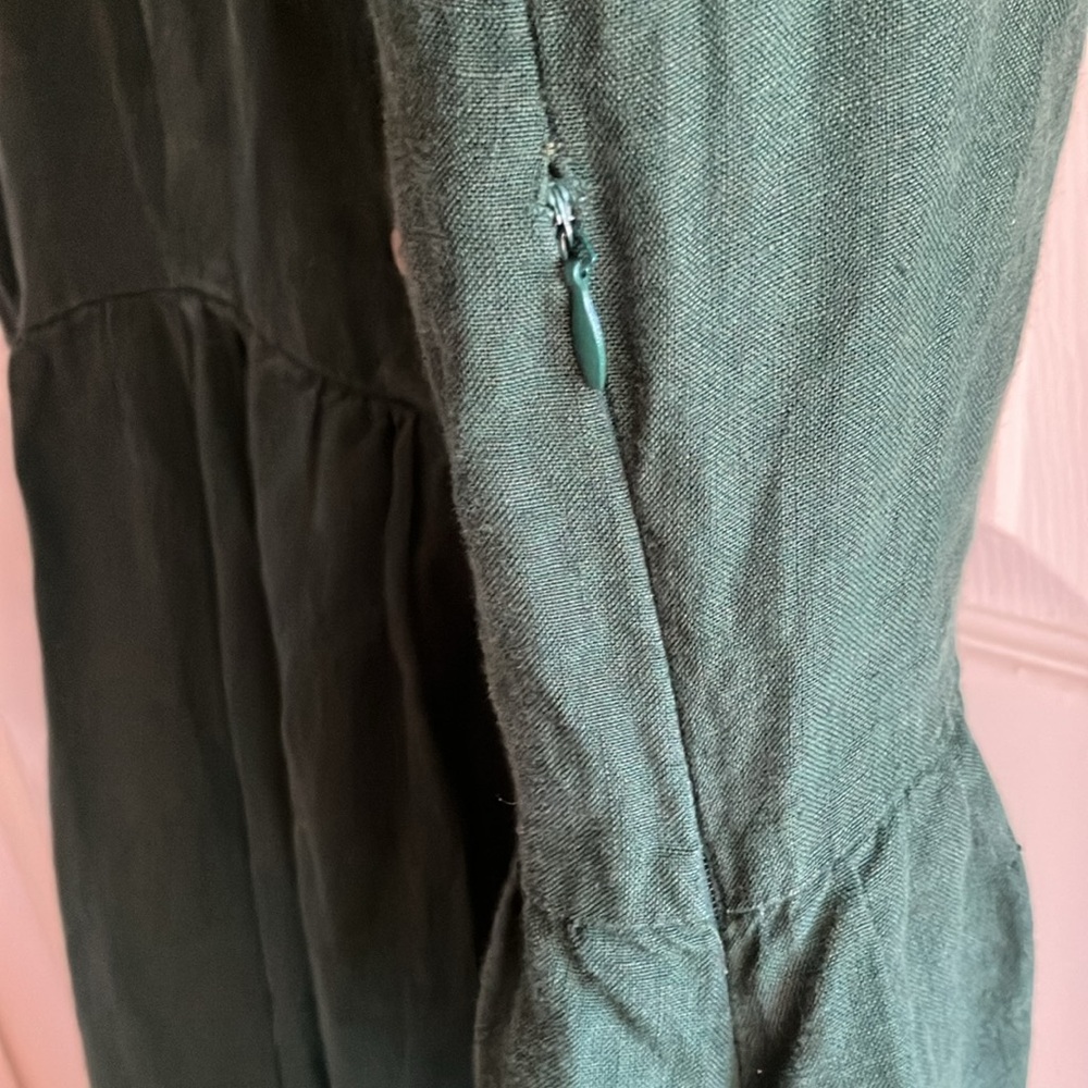 Son de Flor Large Classic Dress with Peter Pan Collar Long Sleeve Green - Picture 6 of 10